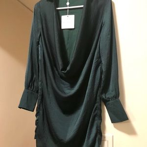 Hello Molly Just A Game Jade collared drape dress